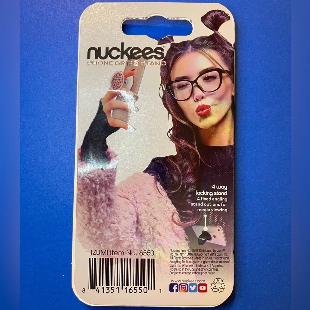 Nuckees Phone Grip & Stand - IRIDESCENT PINK UNICORN
